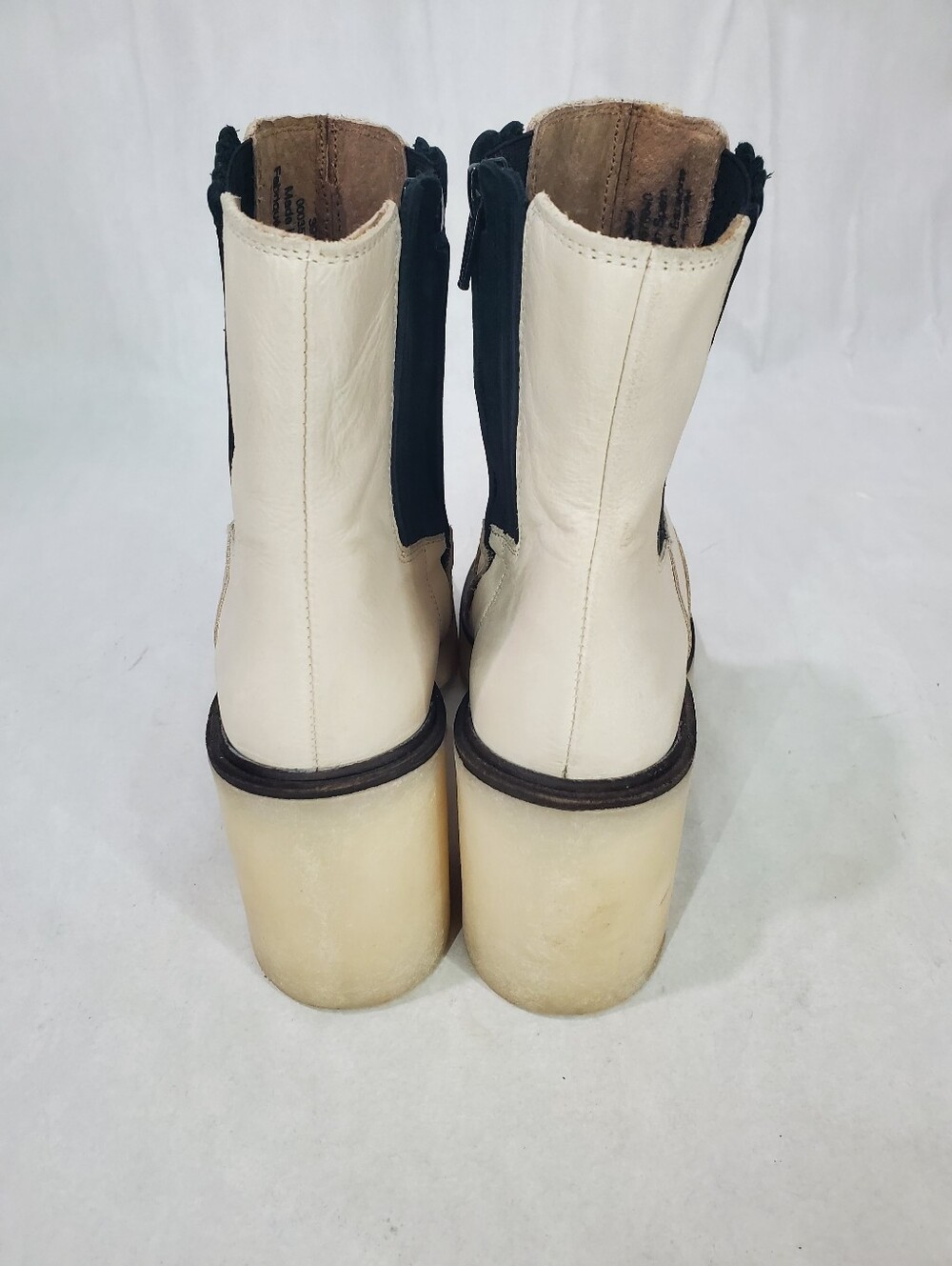 Free People James Chelsea Boots White/Bone 39.5 Leather Made In Spain Fall Boots - Picture 8 of 14